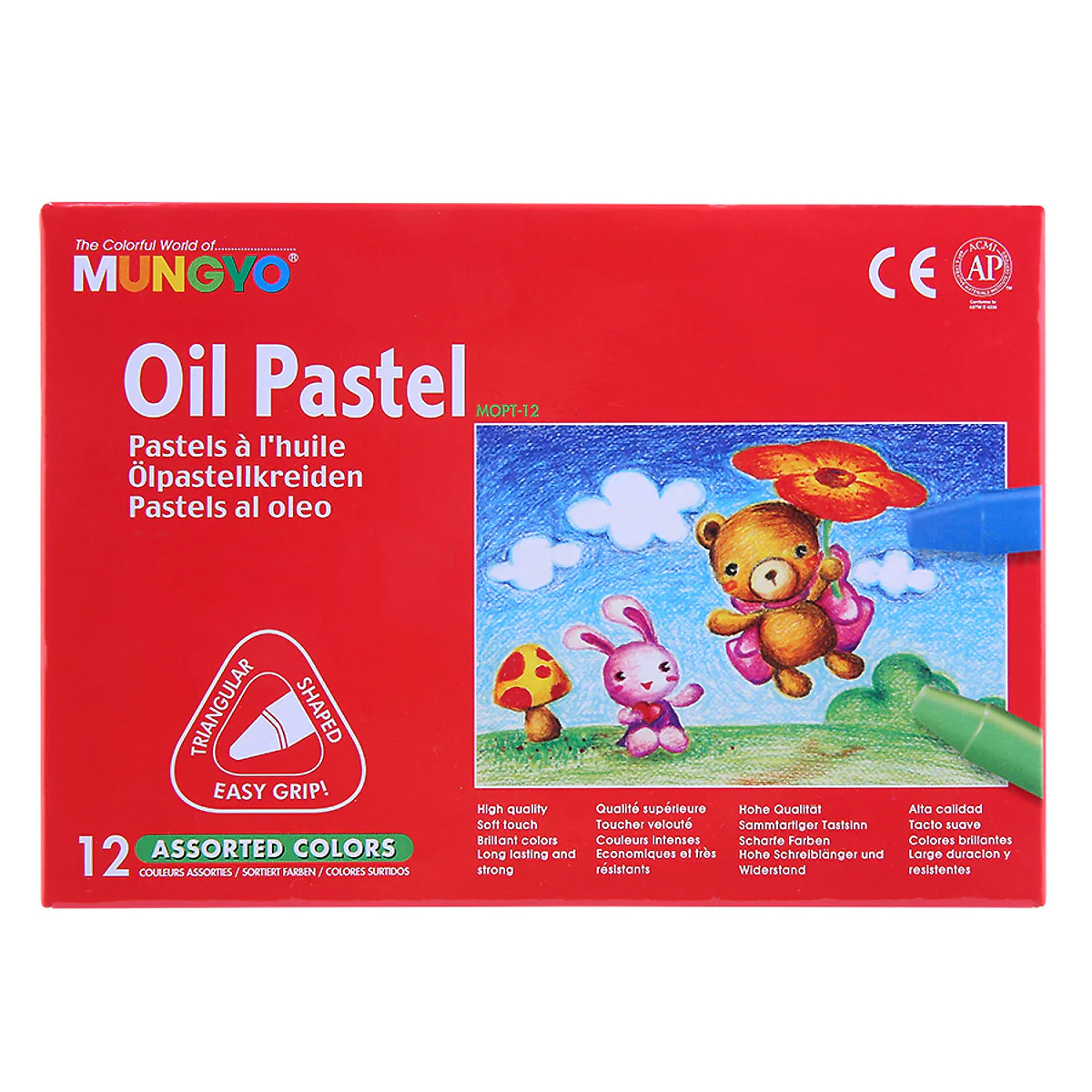 Mungyo Oil Pastels Triangular - Pack Of 12 - Nail Gallerys