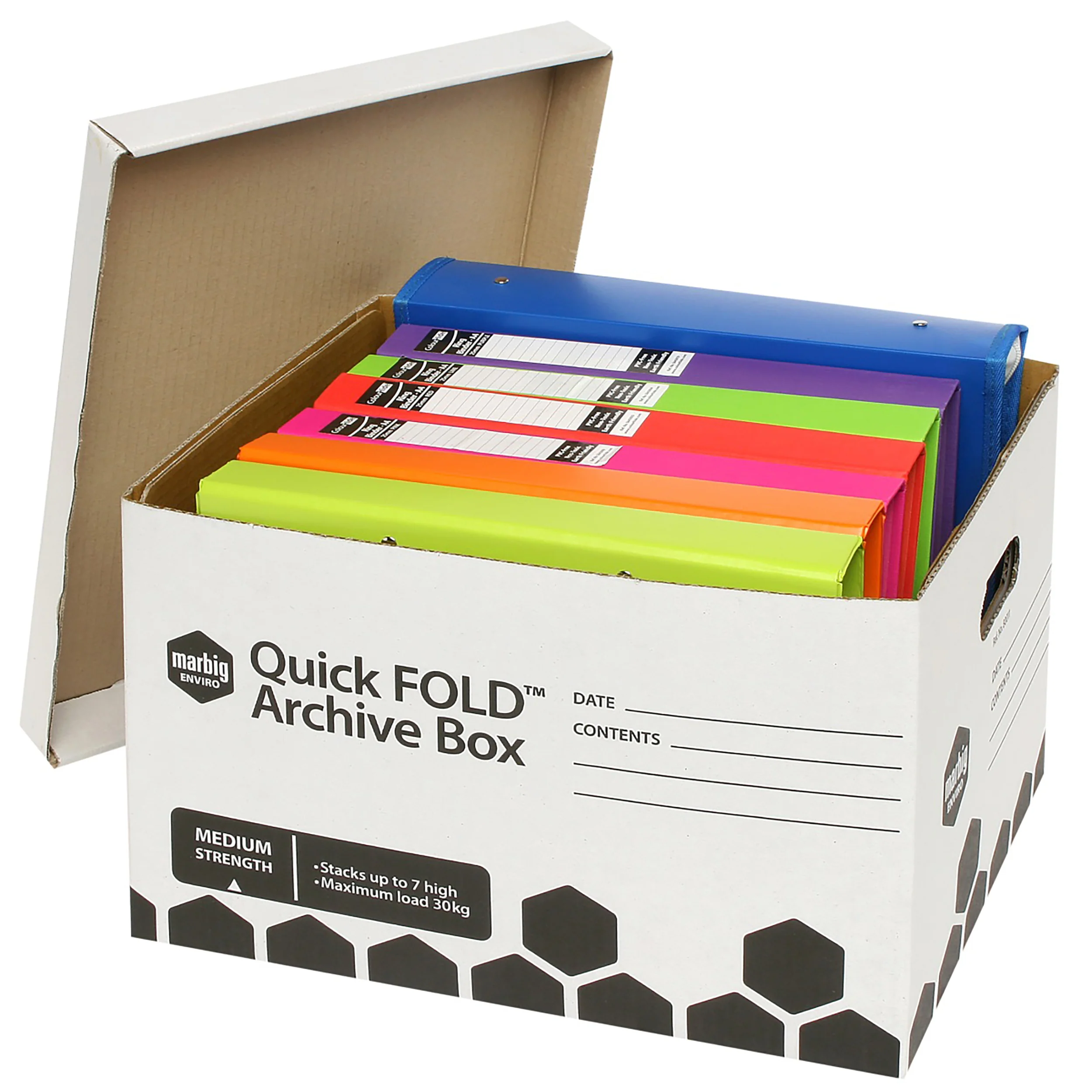 Marbig Archive Box Quickfold With Lid - Pack Of 20 - Nail Gallerys