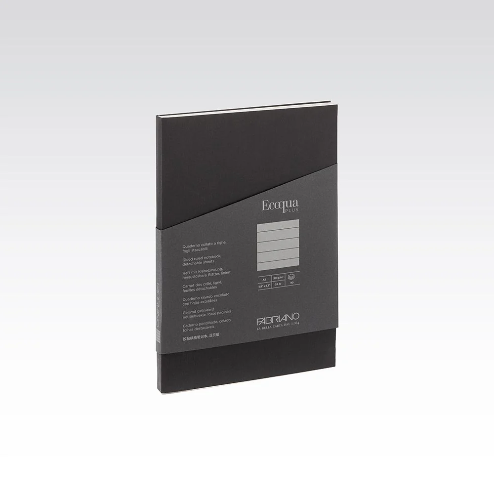 Fabriano Ecoqua Plus Glued 90gsm Lined A5 Notebooks - Nail Gallerys