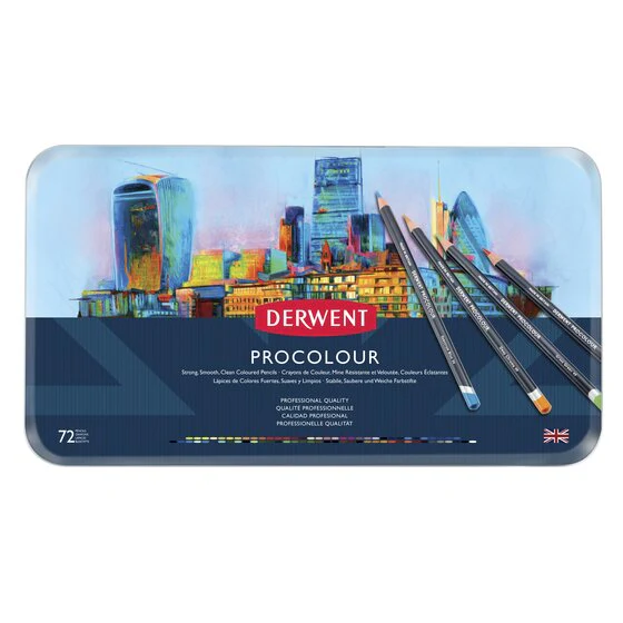 Derwent Procolour Pencils Tin Of 72 - Nail Gallerys