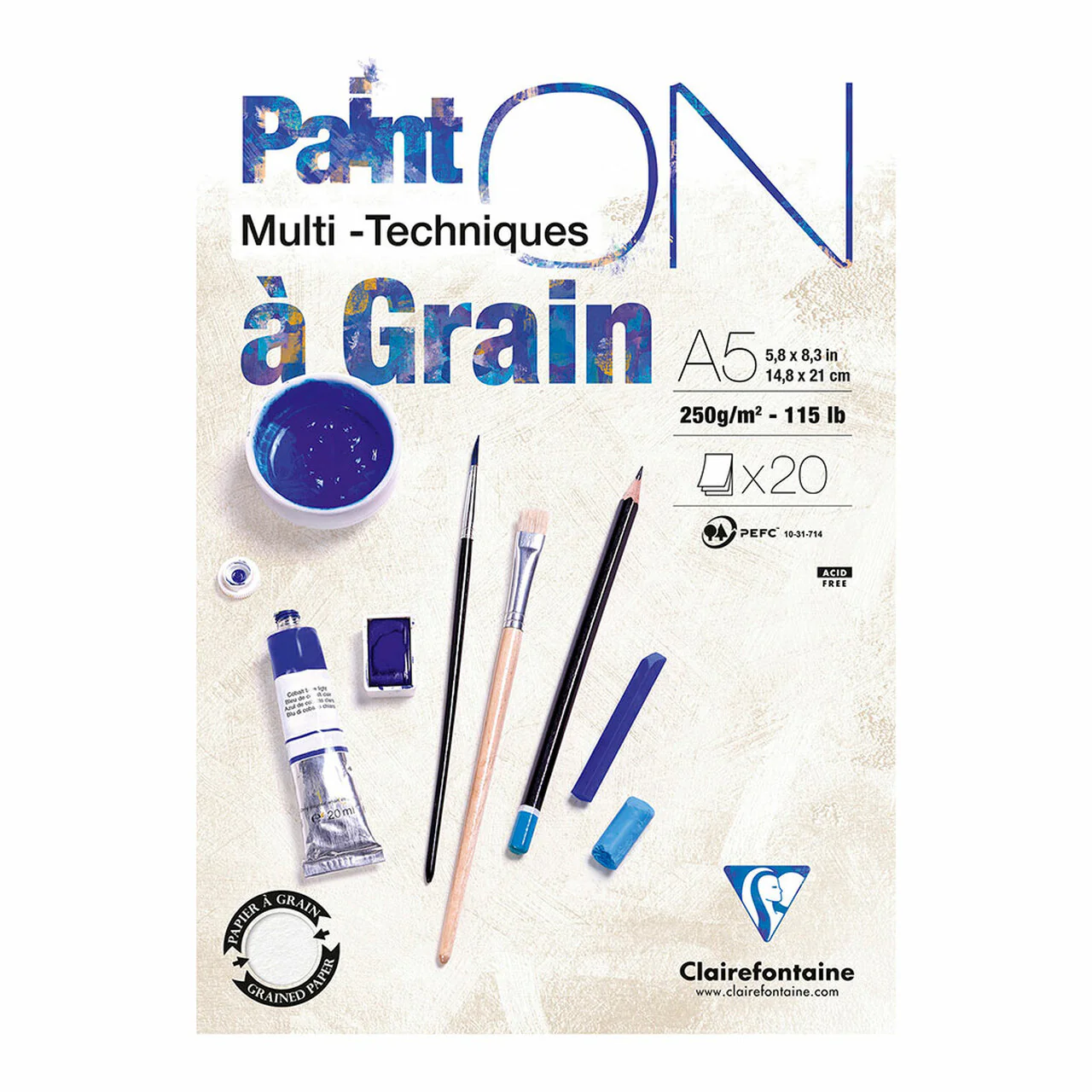 Clairefontaine Painton Pad Grain White 20 Sheets - Nail Gallerys