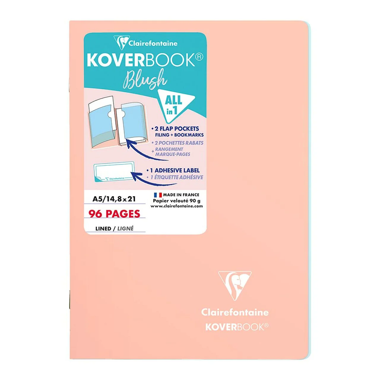 Clairefontaine Koverbook Blush A5 Lined - Nail Gallerys