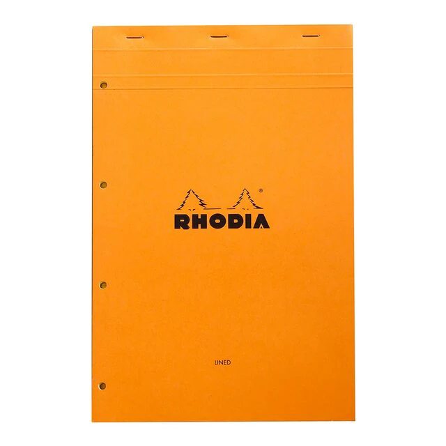 Rhodia Bloc Yellow Pad No. 119 A4+ Lined Orange - Nail Gallerys