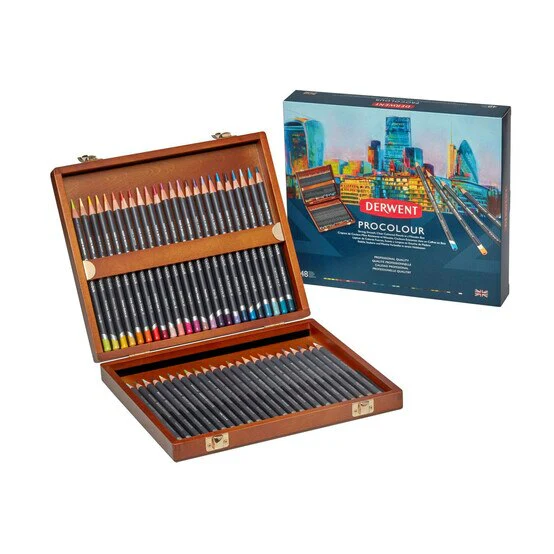 Derwent Procolour Wooden Box of 48 - Nail Gallerys