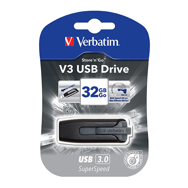 Verbatim Hard Drive Usb 3.0 Usb 3.0 32gb Grey - Nail Gallerys
