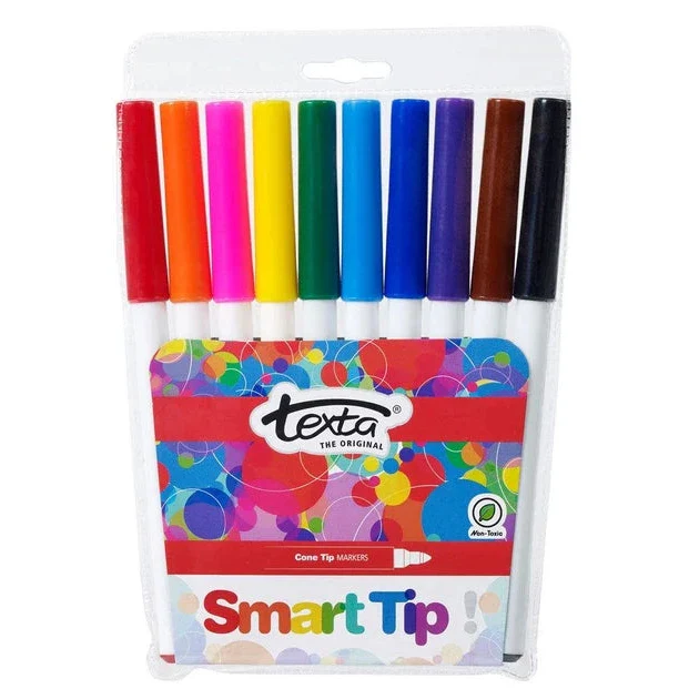 Texta Smarttip Colouring Markers Set of 10 - Nail Gallerys