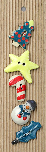 Incomparable Buttons - Xmas Themed - Card of 5 - Nail Gallerys