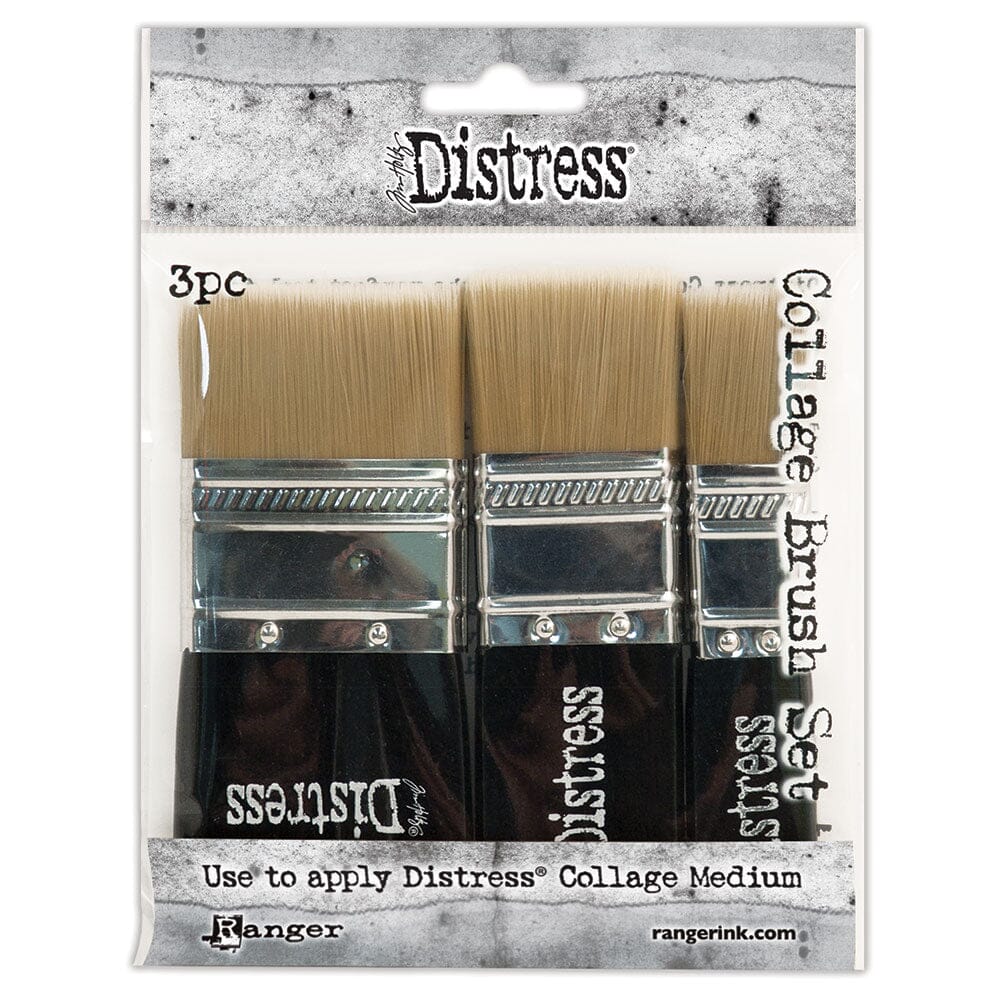 Ranger Distress Collage Brushes Assorted Set of 3 - Nail Gallerys