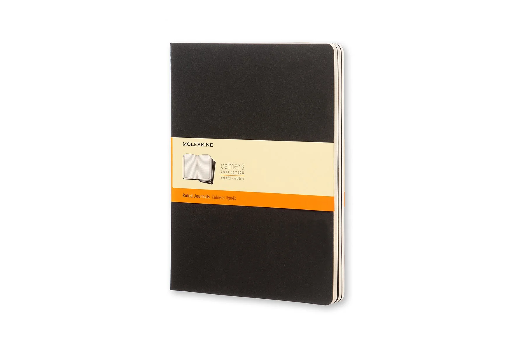 Moleskine Xtra Large Black Ruled Journals Pack Of 3 - Nail Gallerys