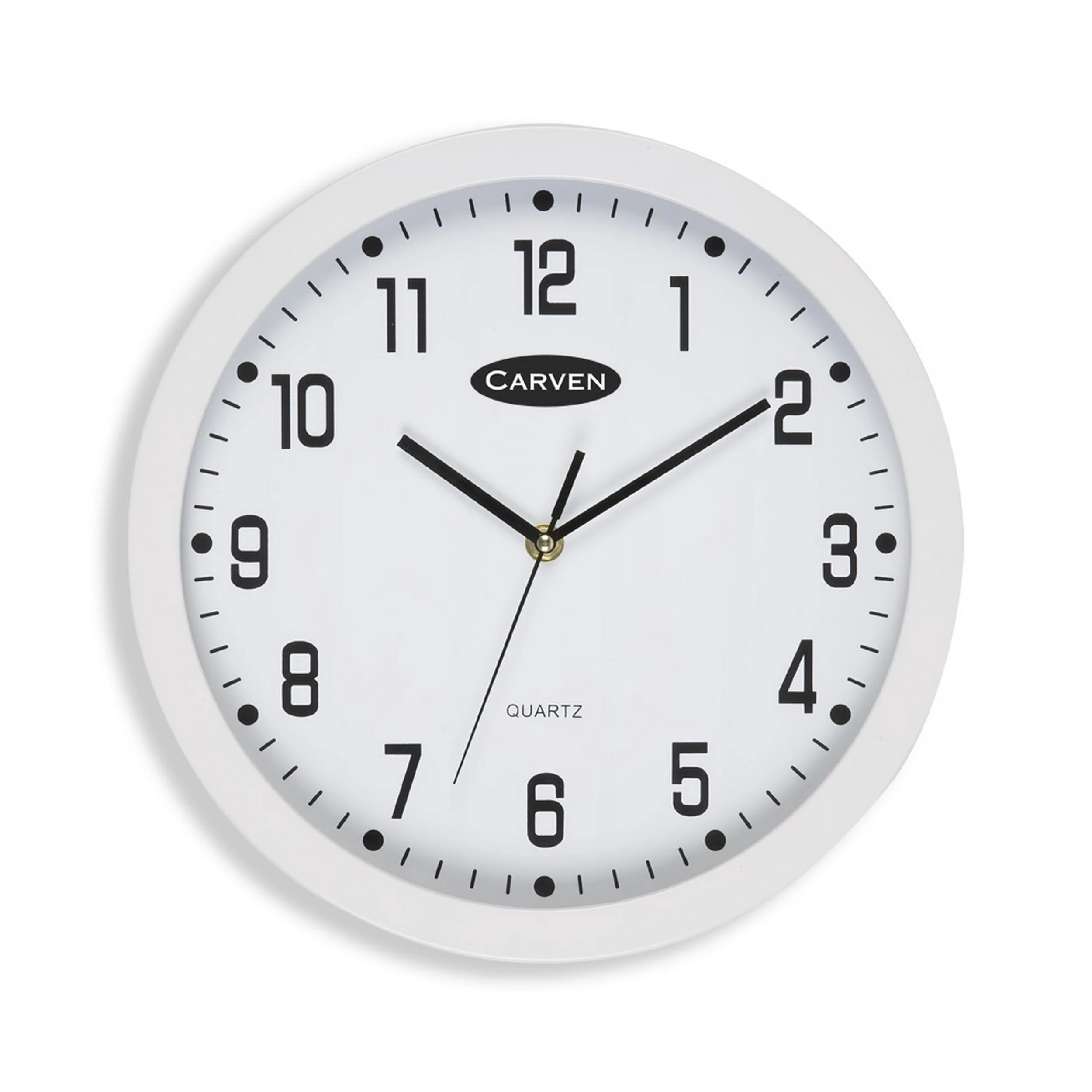 Carven Clock 300mm White Frame - Nail Gallerys