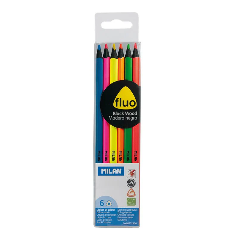 Milan Fluoro Pencils  - Pack Of 6 - Nail Gallerys