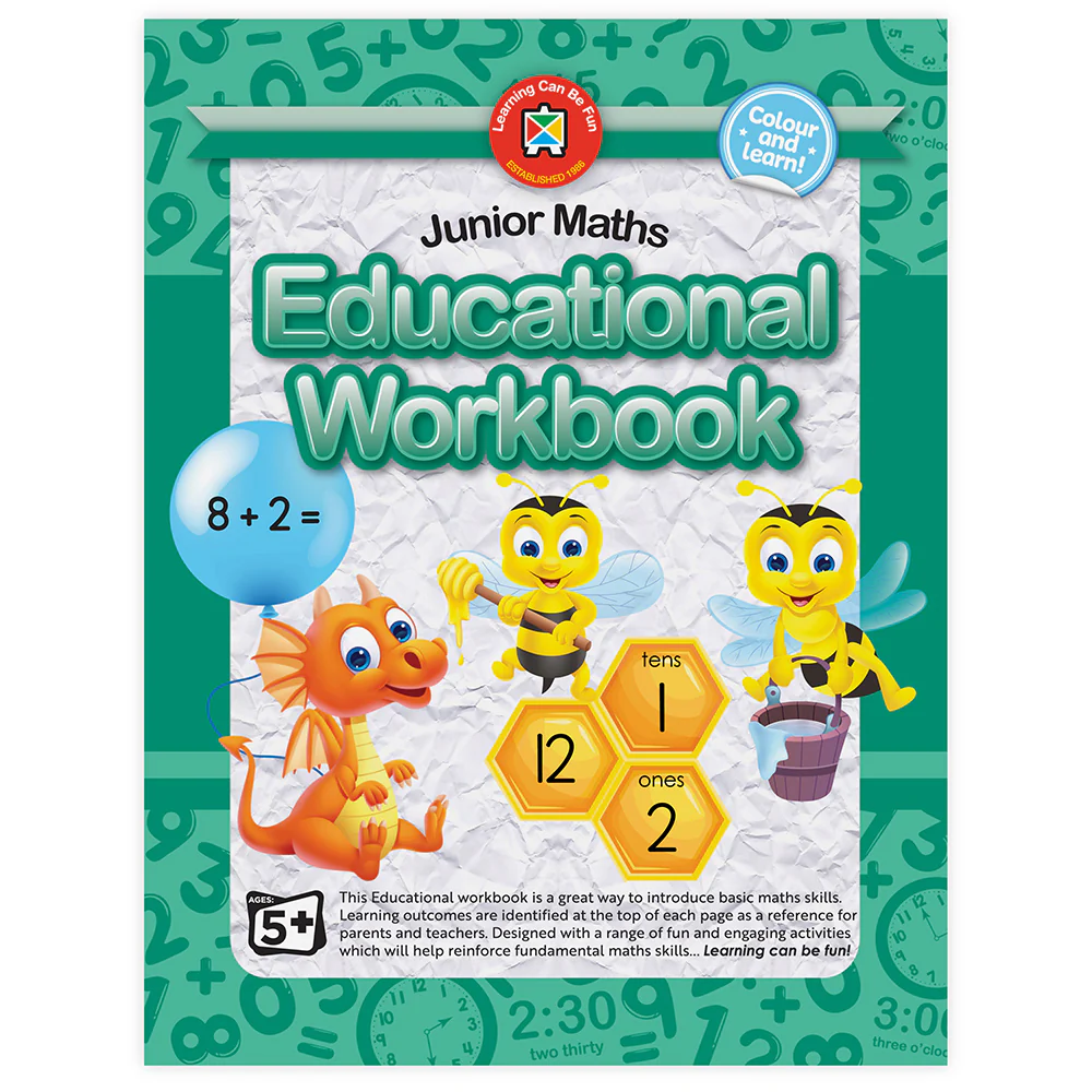 Learning Can Be Fun Junior Maths Educational Workbook - Nail Gallerys