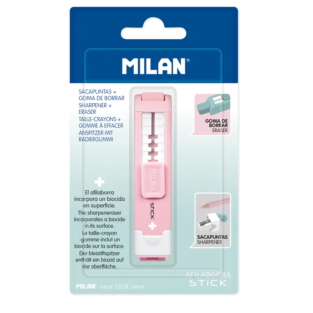 Milan Anti-bacterial Stick Sharpener Eraser - Nail Gallerys