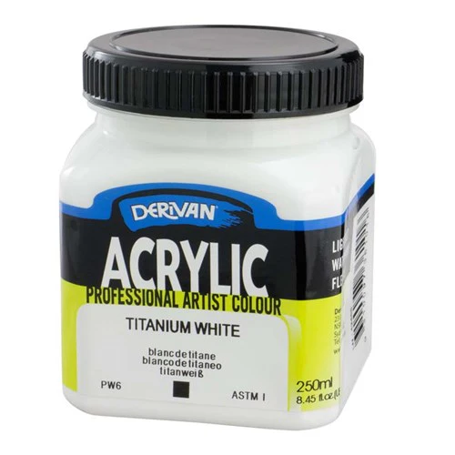Derivan Acrylic Paint 25oml Titanium White - Nail Gallerys