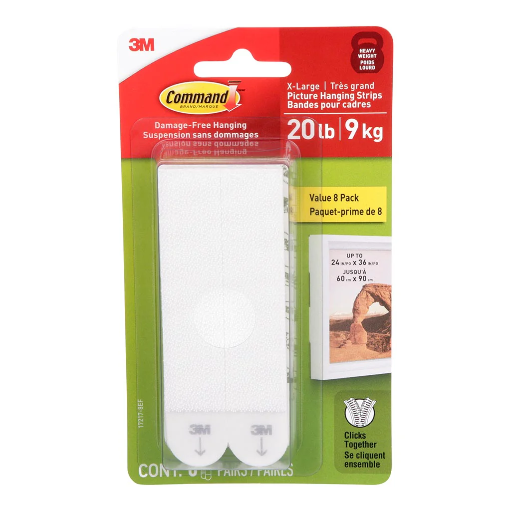 Command X Large White Picture Hanging Strips Pack Of 4 Sets - Nail Gallerys