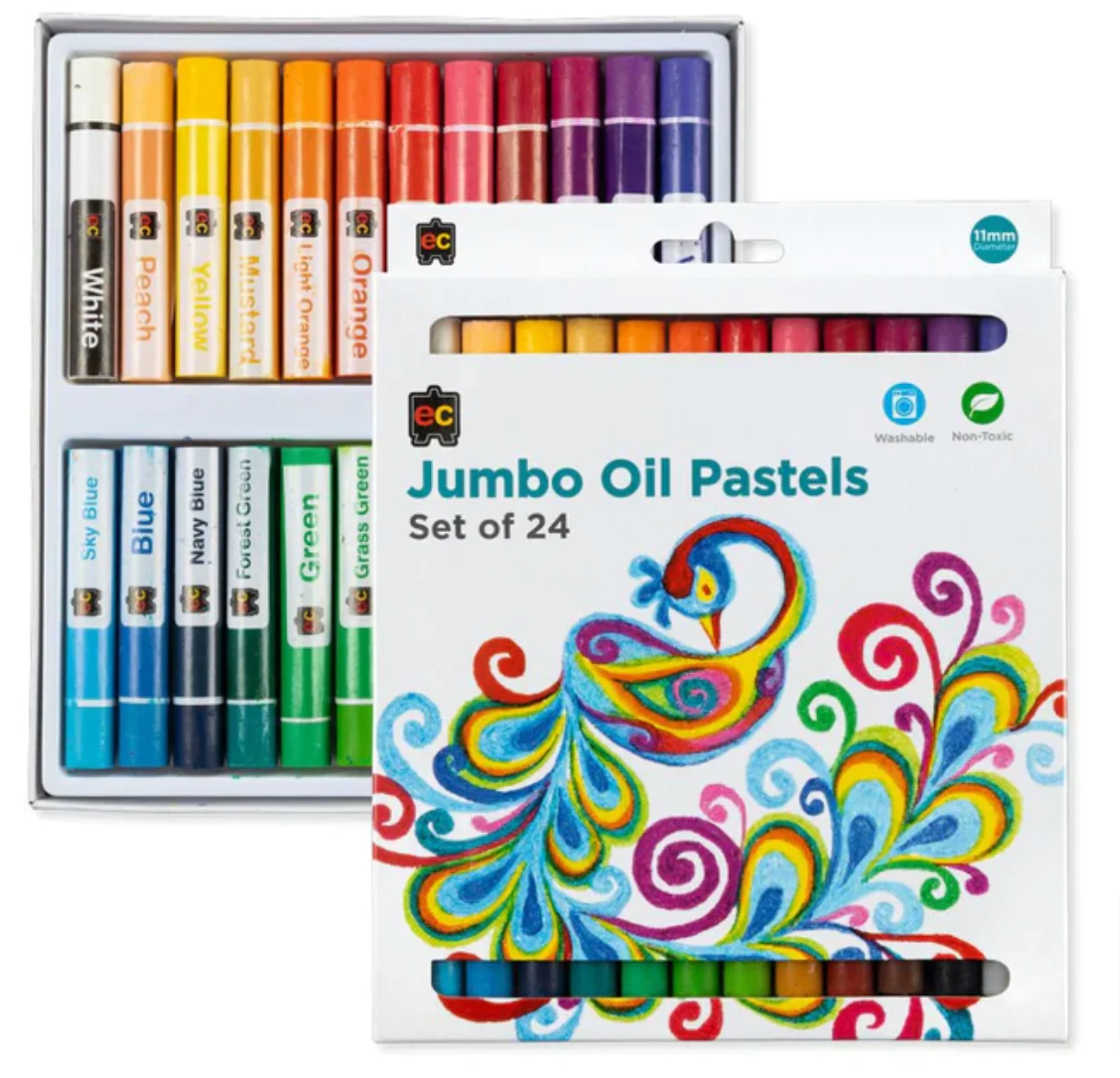 EC Jumbo Oil Pastels Set Of 24 - Nail Gallerys