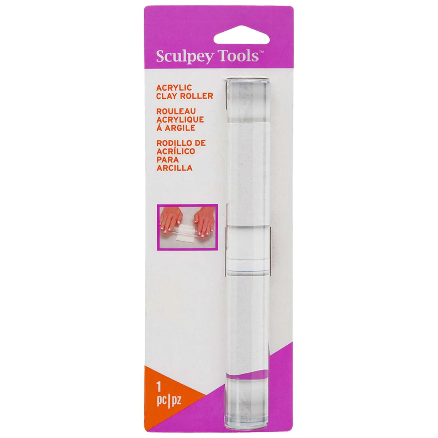 Sculpey 8 Inch Acrylic Clay Roller - Nail Gallerys
