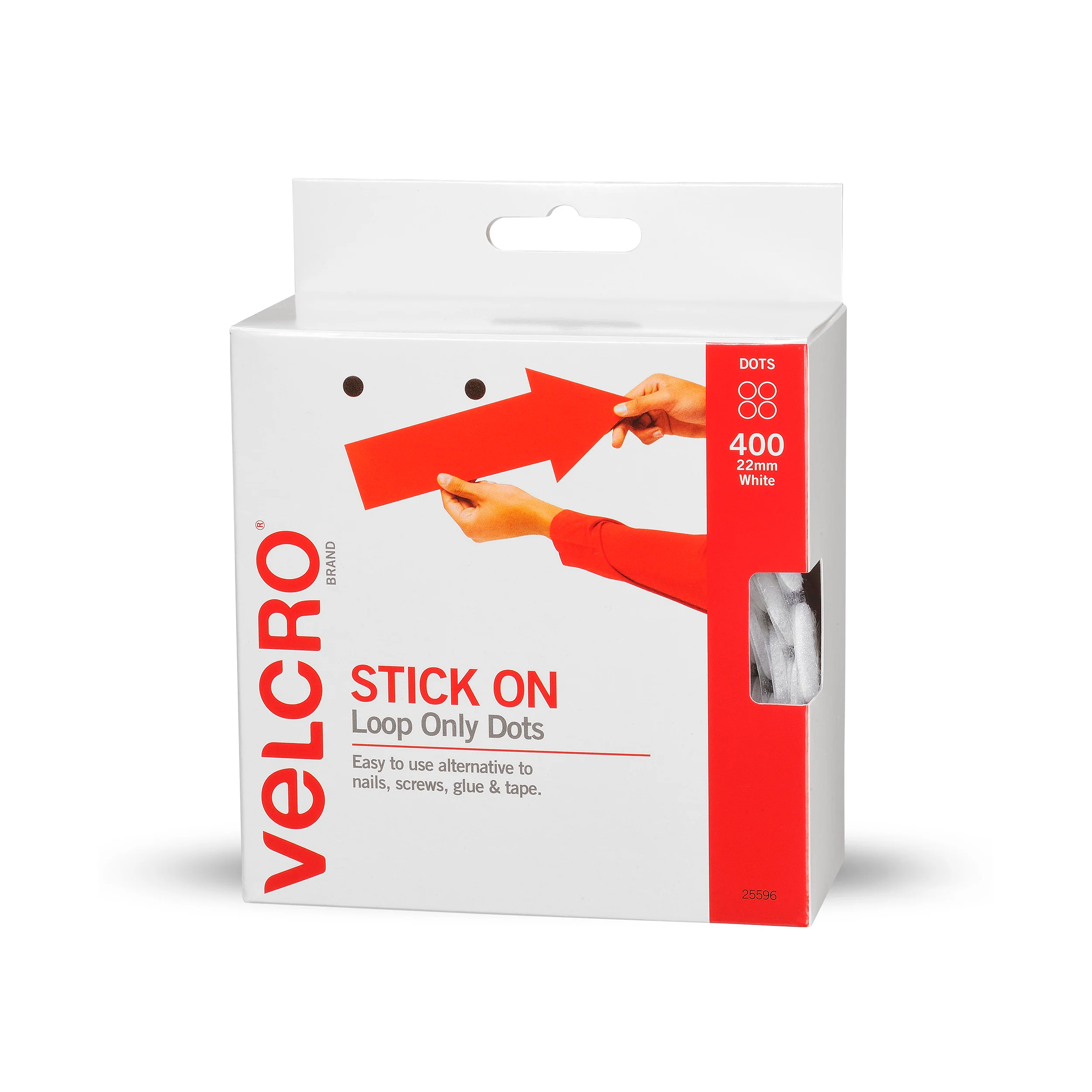 Velcro  Brand Spots Loop 22mm White Pack Of 400 - Nail Gallerys