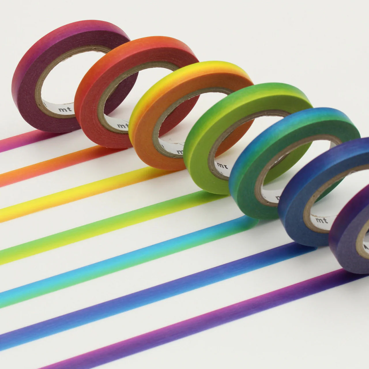 MT 6mm x 10m Rainbow Assortment Washi Tape Set of 7 - Nail Gallerys