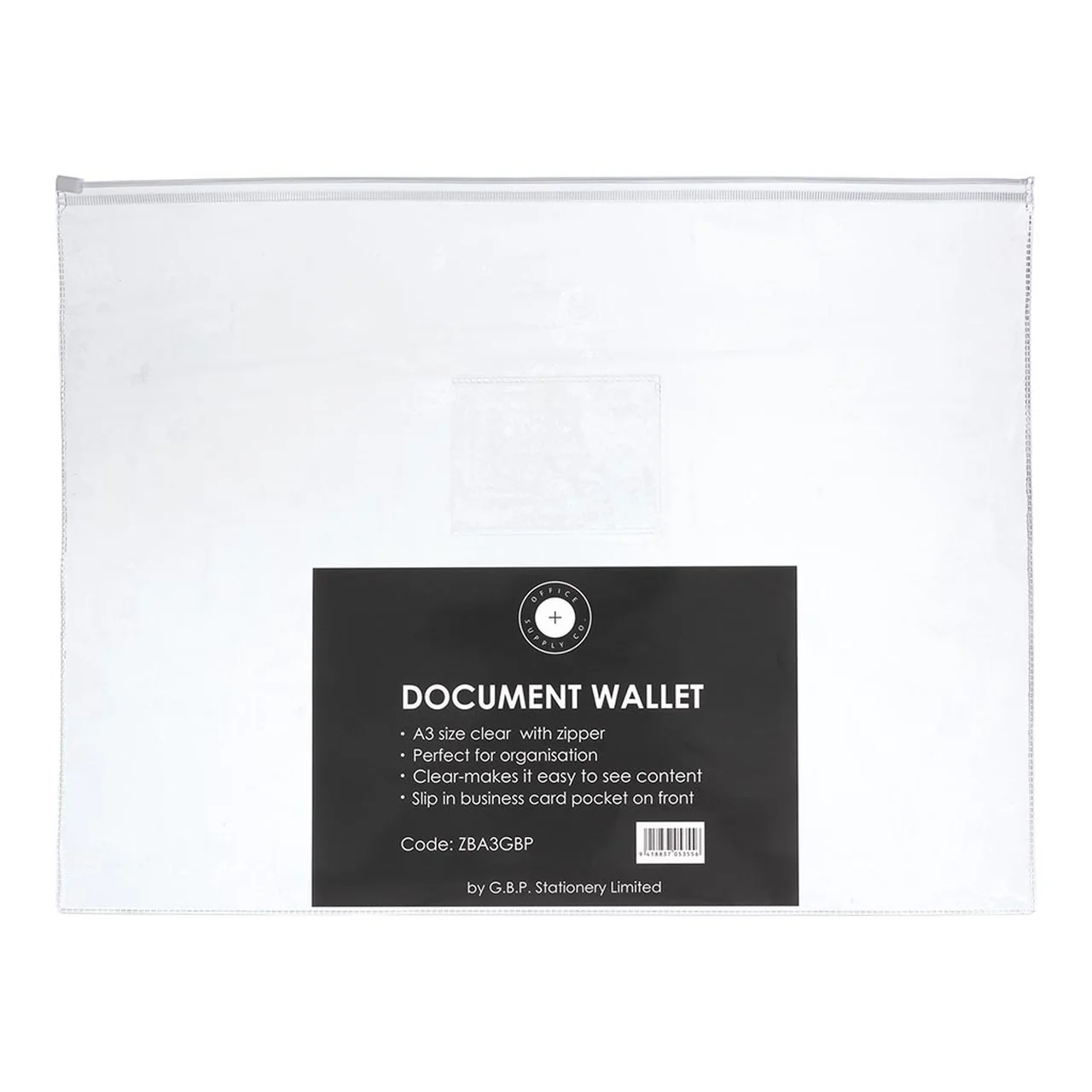 OSC Document Wallet A3 Zip Closure - Pack Of 5 - Nail Gallerys