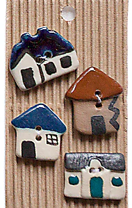 Incomparable Buttons - House - Card of 4 - Nail Gallerys