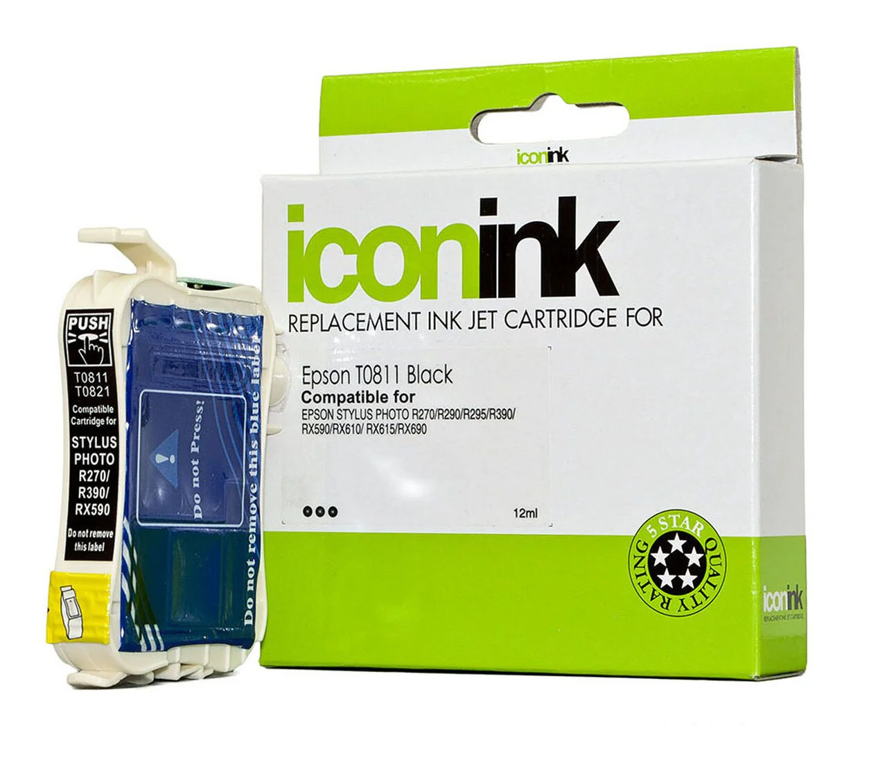 Icon Compatible Epson T0811 Black 81n Ink Cartridge - Nail Gallerys