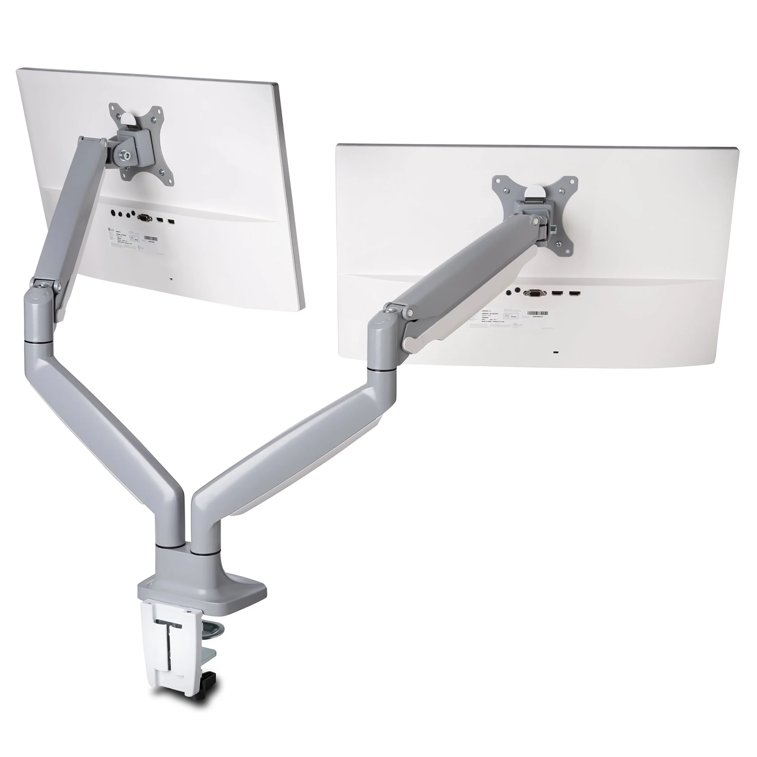 Kensington Smartfit One Touch Adjust Dual Monitor Arm Grey - Nail Gallerys