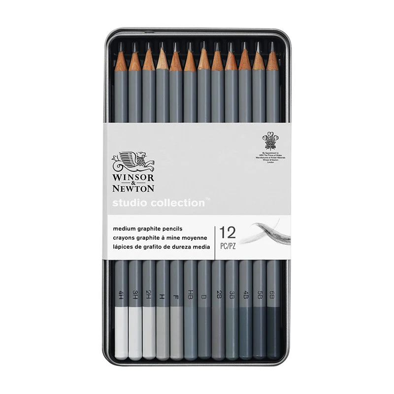 Winsor & Newton Studio Graphic Pencils Set of 12 - Nail Gallerys