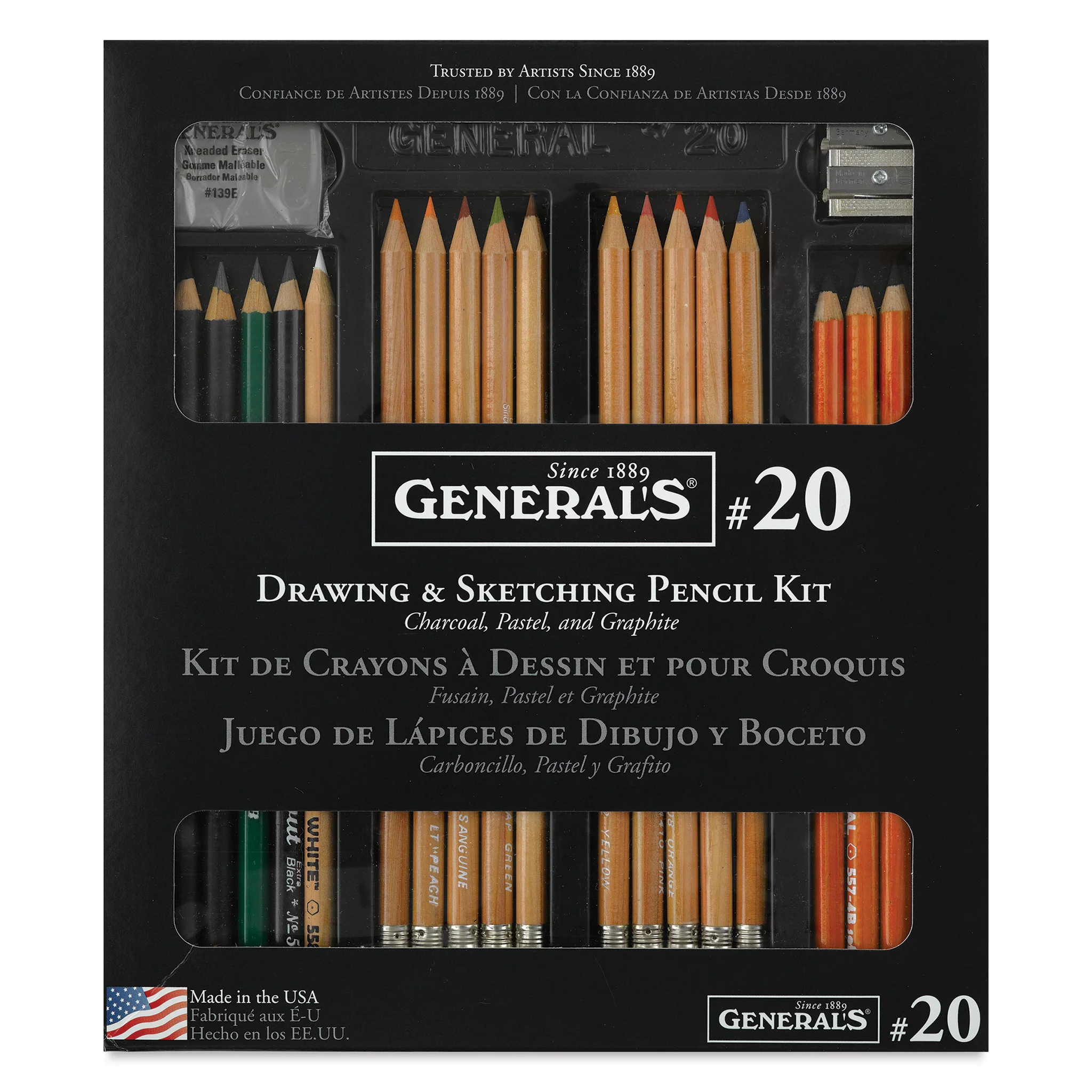 General's Classic Drawing & Sketching Kit Set of 22 - Nail Gallerys