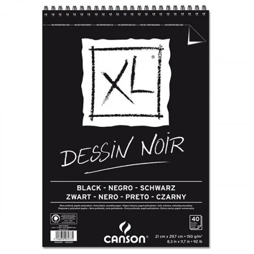 Canson XL Black 150gsm 40 Sheet Pads - Nail Gallerys