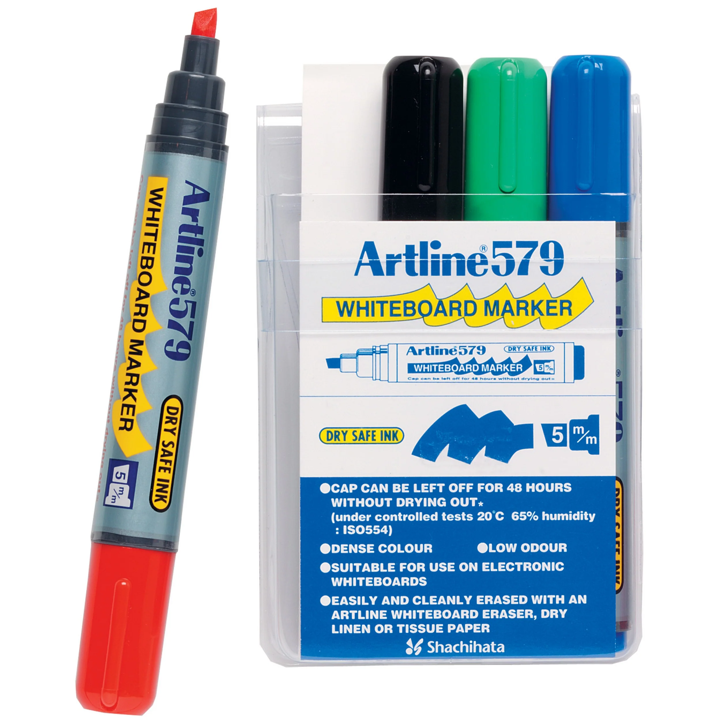 Artline 579 Whiteboard Marker 5mm Chisel Nib Assorted - Nail Gallerys