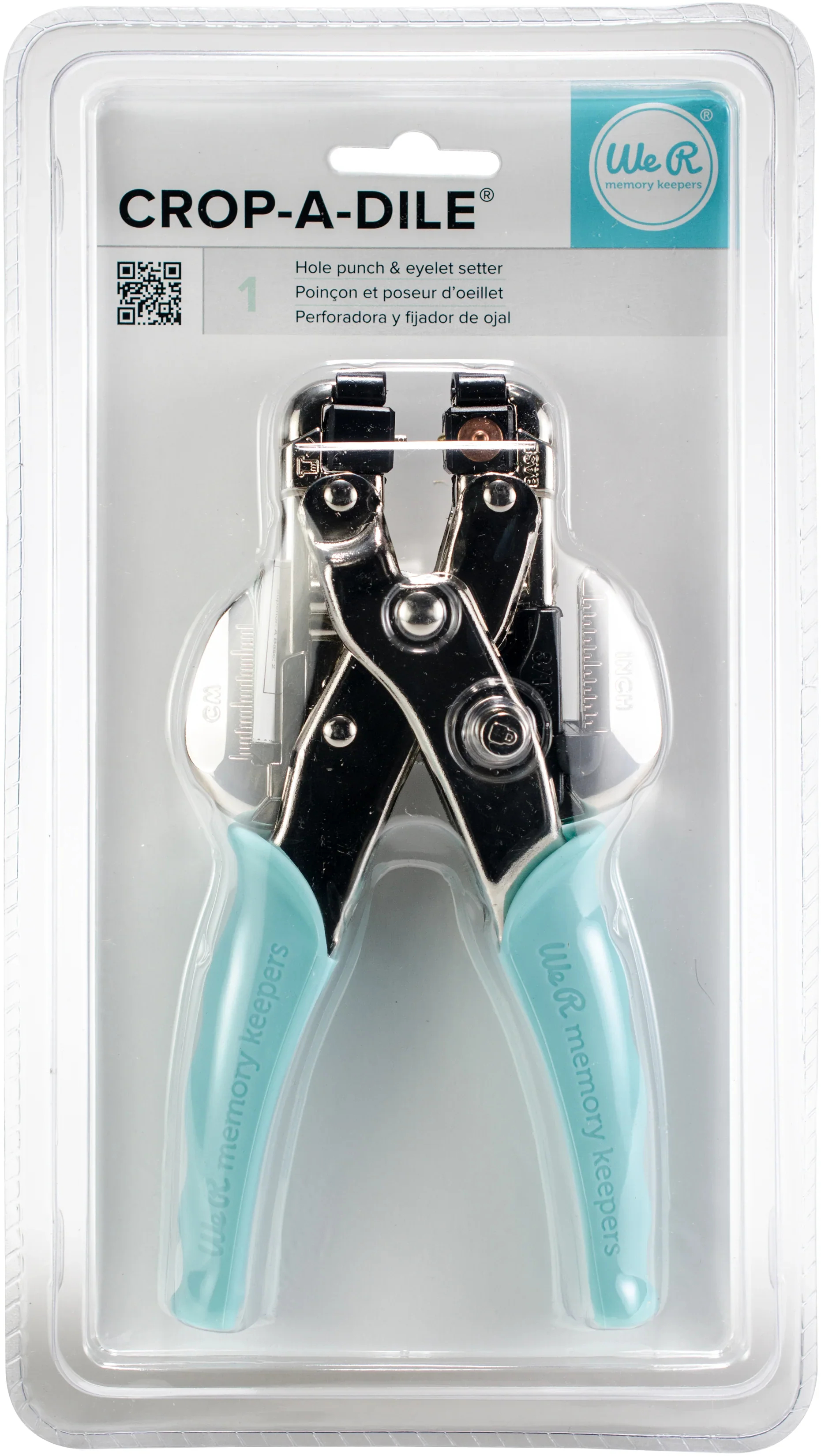 We R Memory Keepers Crop-A-Dile Aqua Hole Punch & Eyelet Setter - Nail Gallerys