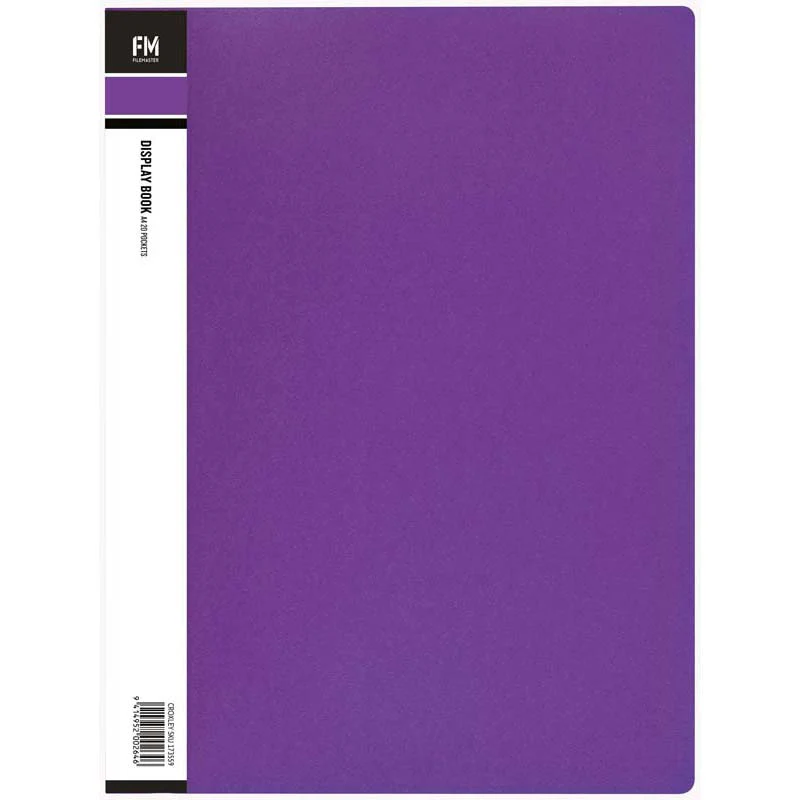 FM Display Book Vivid Size A4 20 Pocket Polypropylene - Nail Gallerys