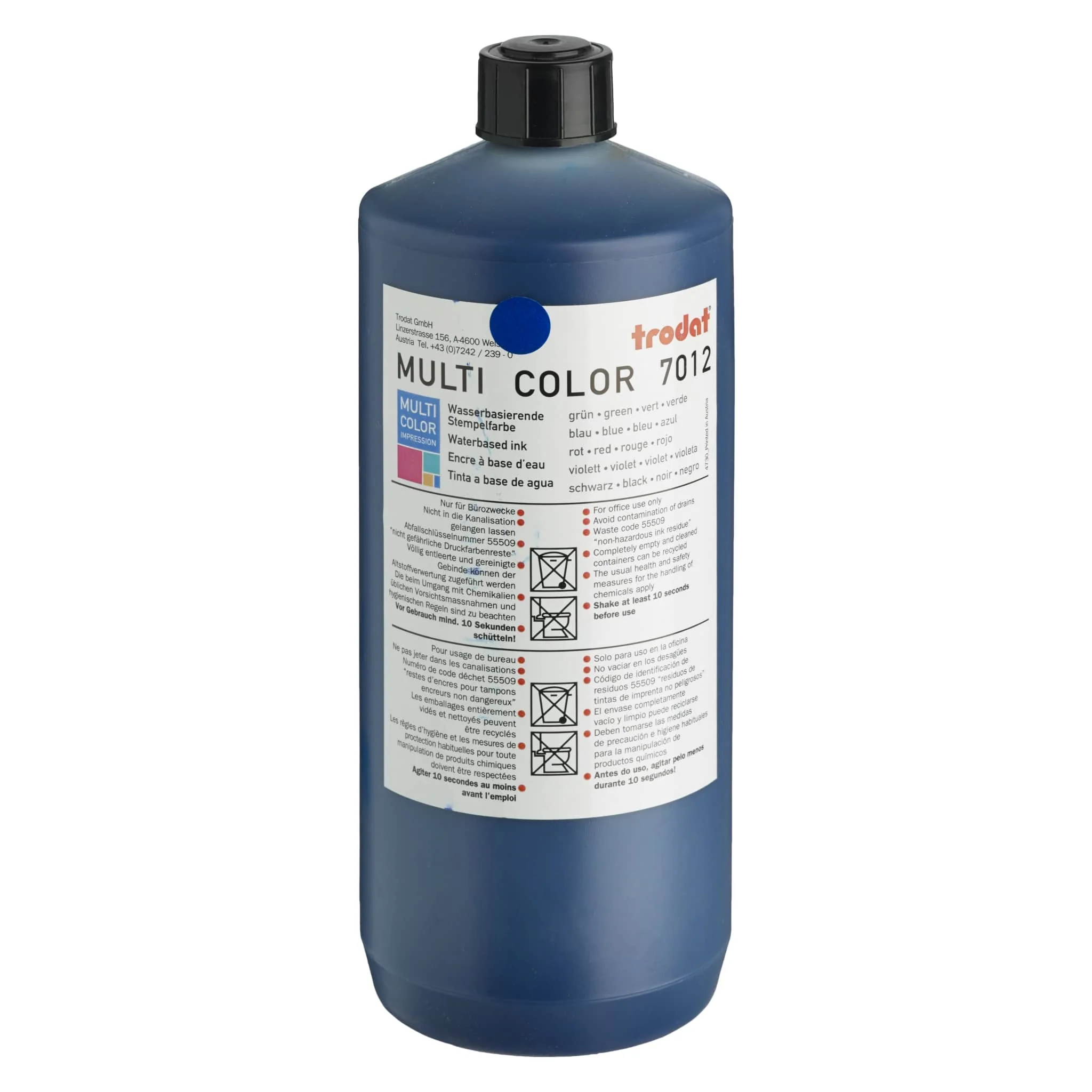 Trodat R/stamp Ink 1 Litre 7012 Blue - Nail Gallerys