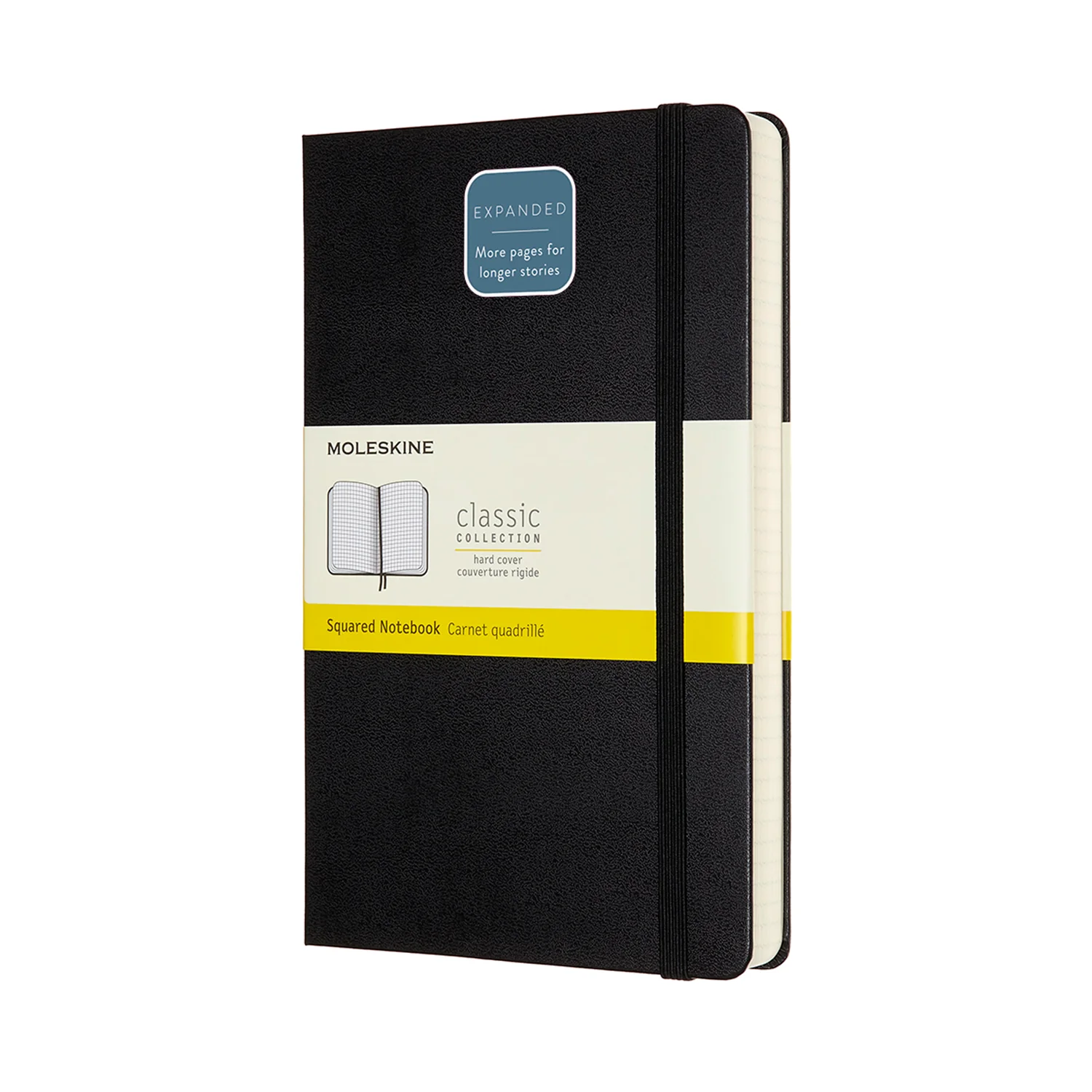 Moleskine Notebook Large Expanded Square Black Hard Cover - Nail Gallerys