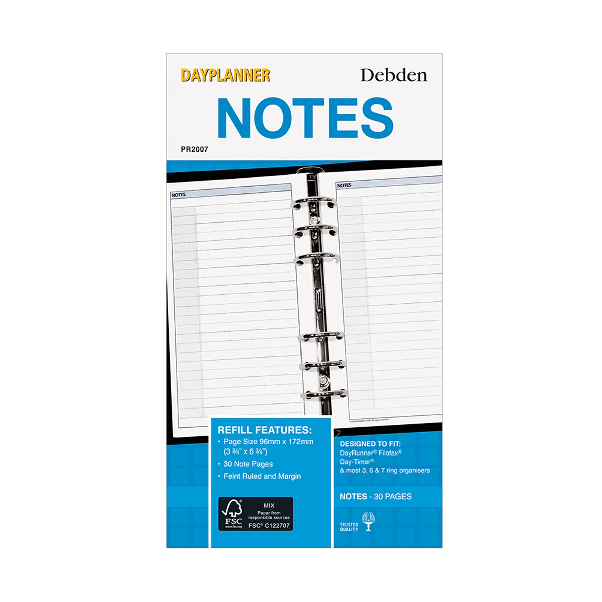 Debden Personal Notes Dayplanner Refill - Nail Gallerys