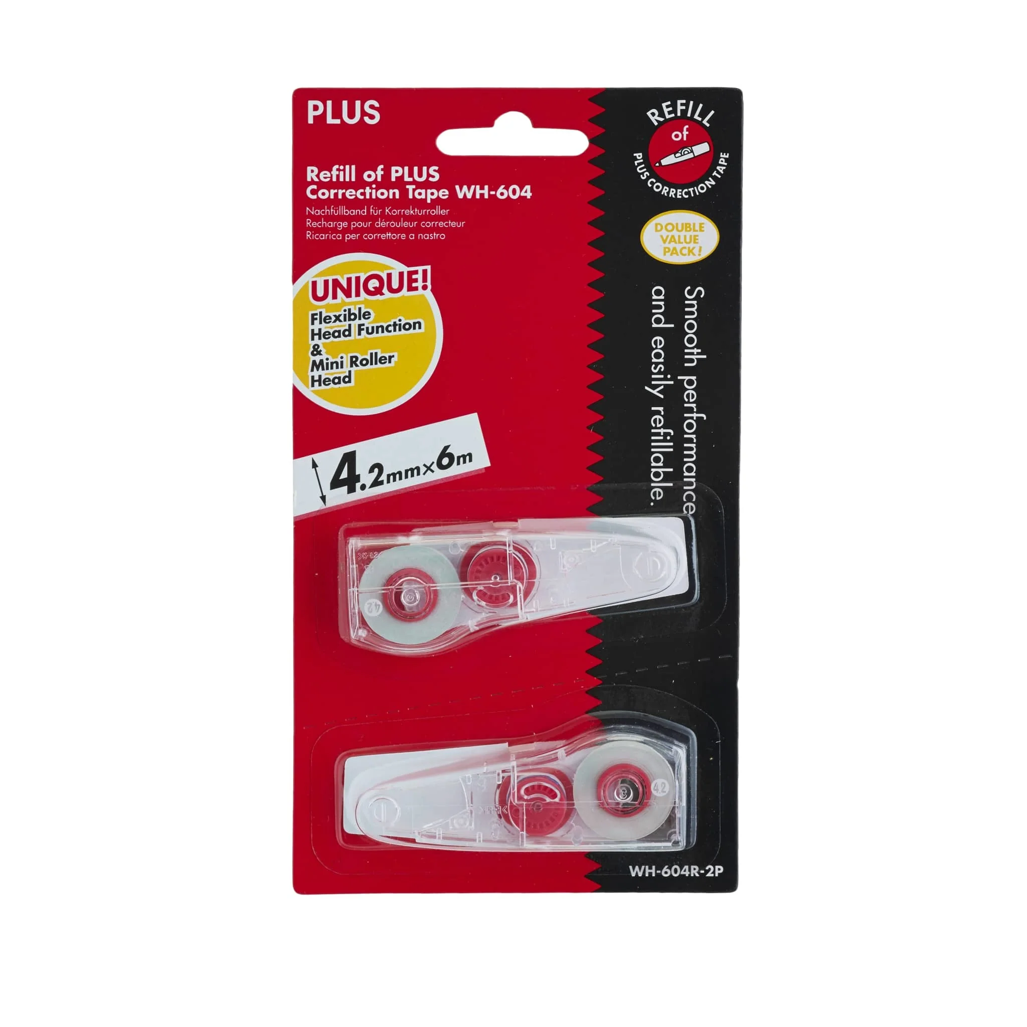 Plus Whiper Mr Refill 4.2mmx6m WH604 Pack Of 2 - Nail Gallerys