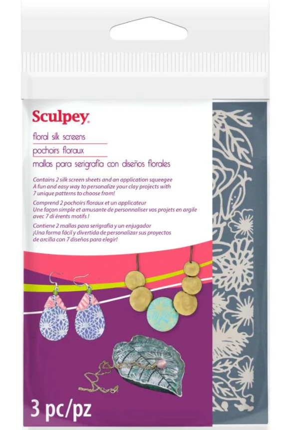 Sculpey Silk Screen Floral Set - Nail Gallerys