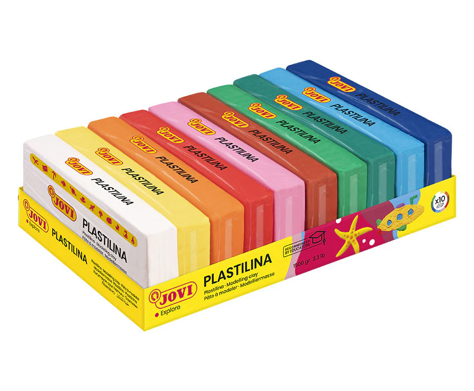 Jovi Plastilina Modelling Clay 10 X 150g Bars Assorted Colours - Nail Gallerys