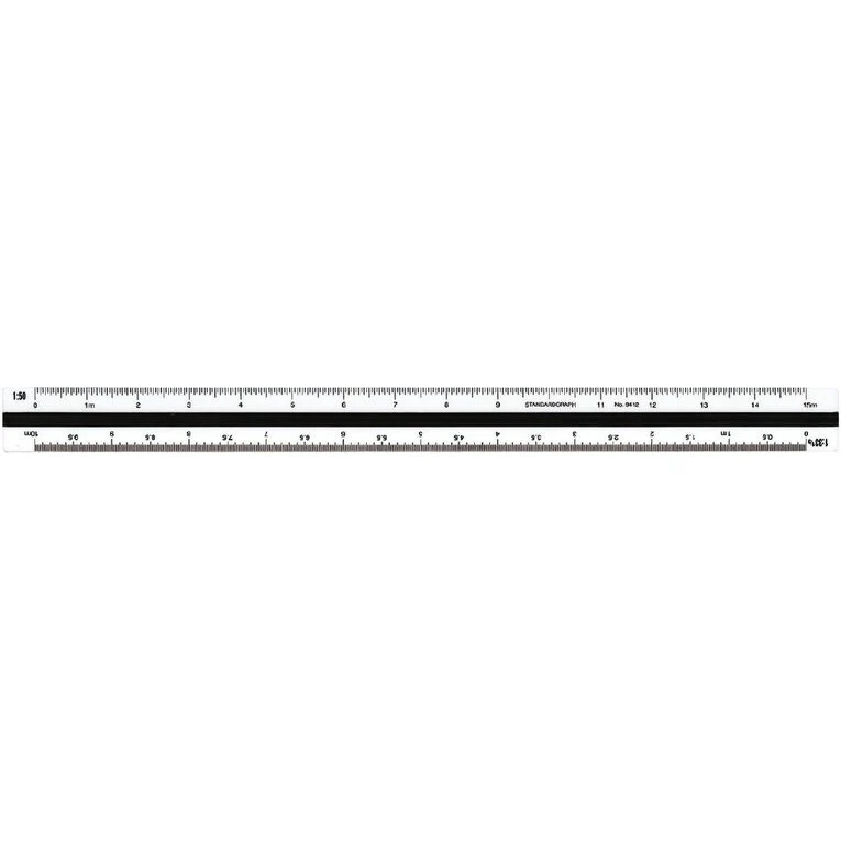 Standardgraph Tri Scale Tech School Ruler - Nail Gallerys