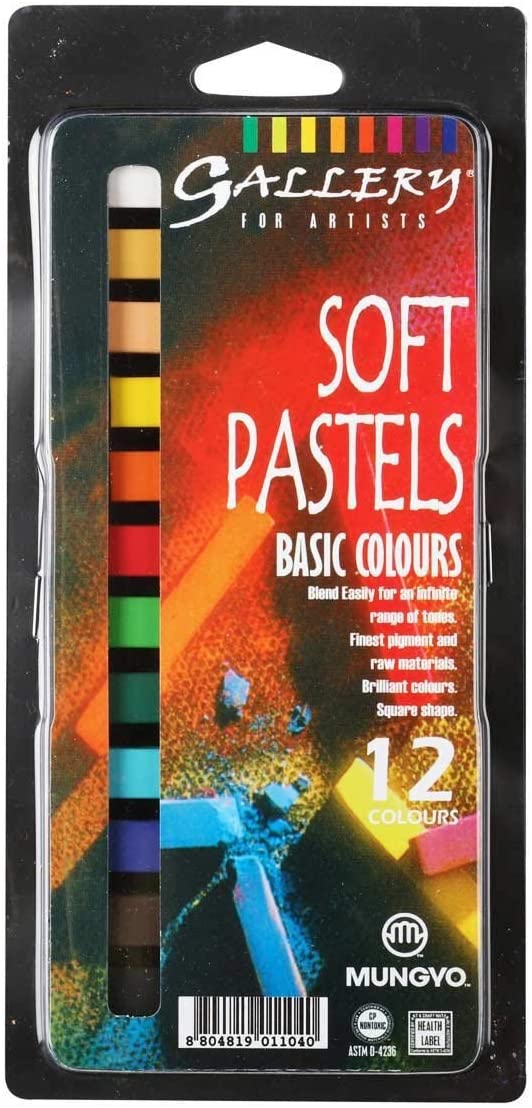 Mungyo Soft Pastels Basic Colours - Pack Of 12 - Nail Gallerys