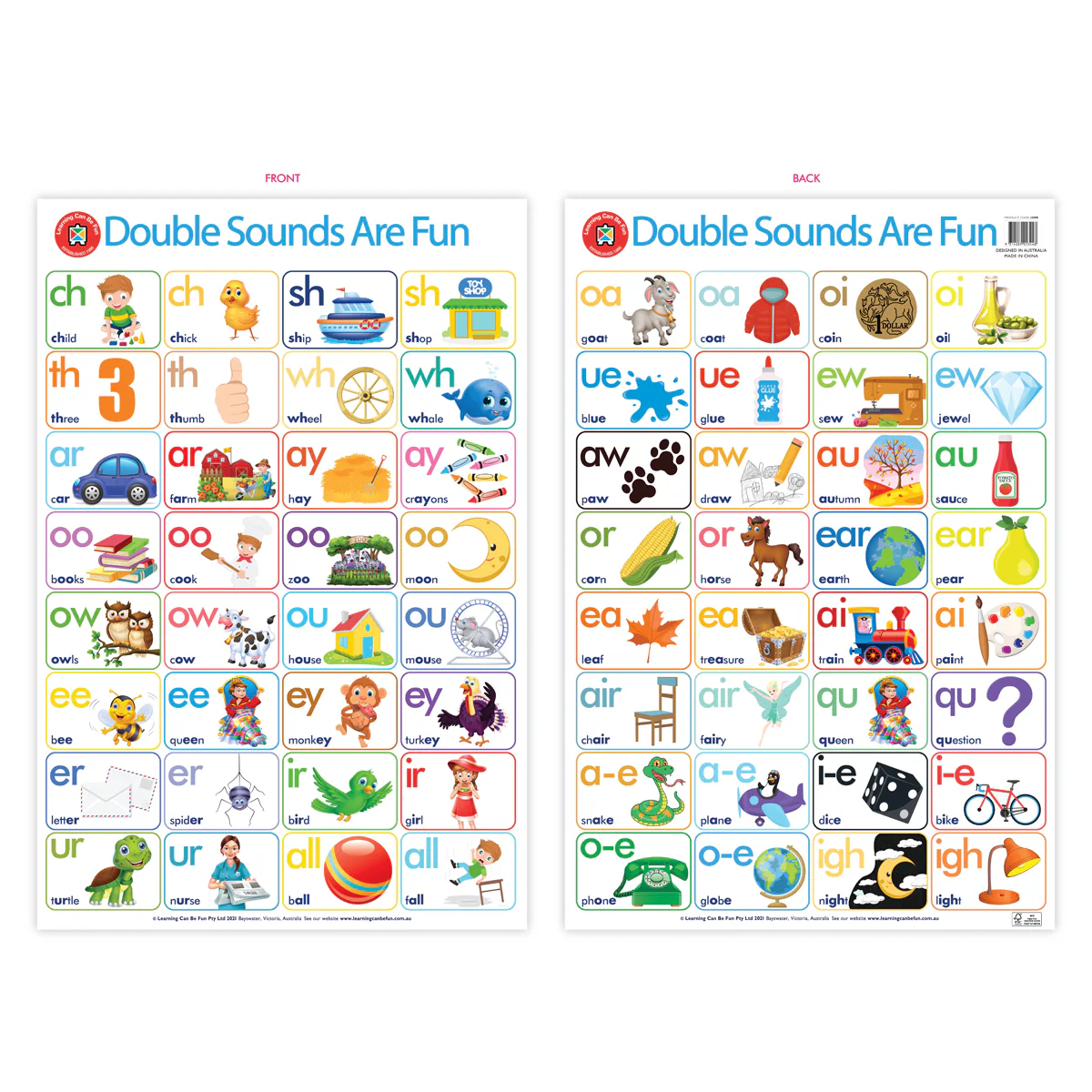 Learning Can Be Fun Double Sounds Are Fun Wall Chart (Number 2) - Nail Gallerys