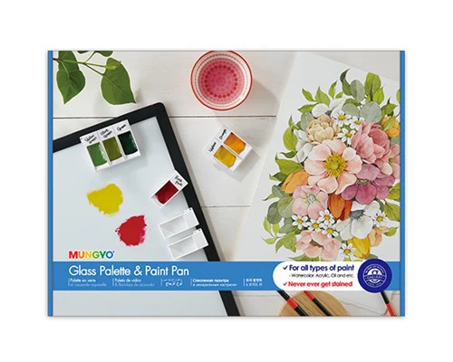 Mungyo Glass Palette Set 300x400mm - Nail Gallerys