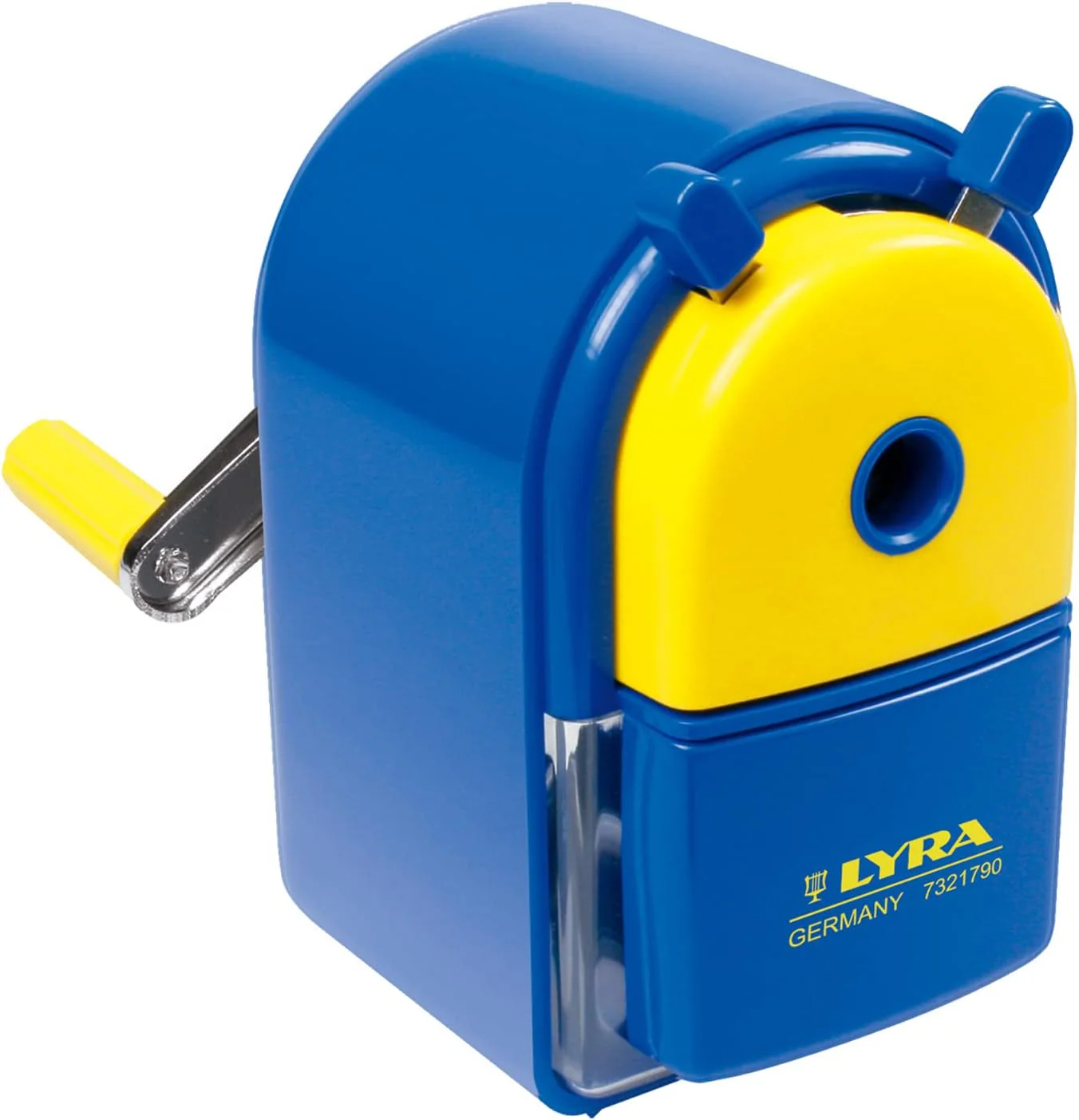 Lyra Desk Blue/Yellow Round Pencil Sharpener - Nail Gallerys