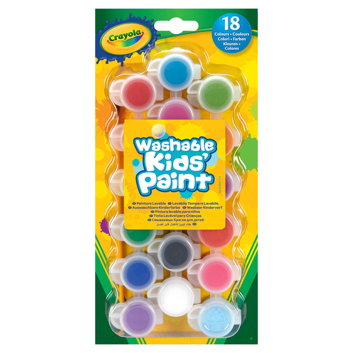 Crayola Washable Kids Poster Paints With Brush Pack of 18 - Nail Gallerys
