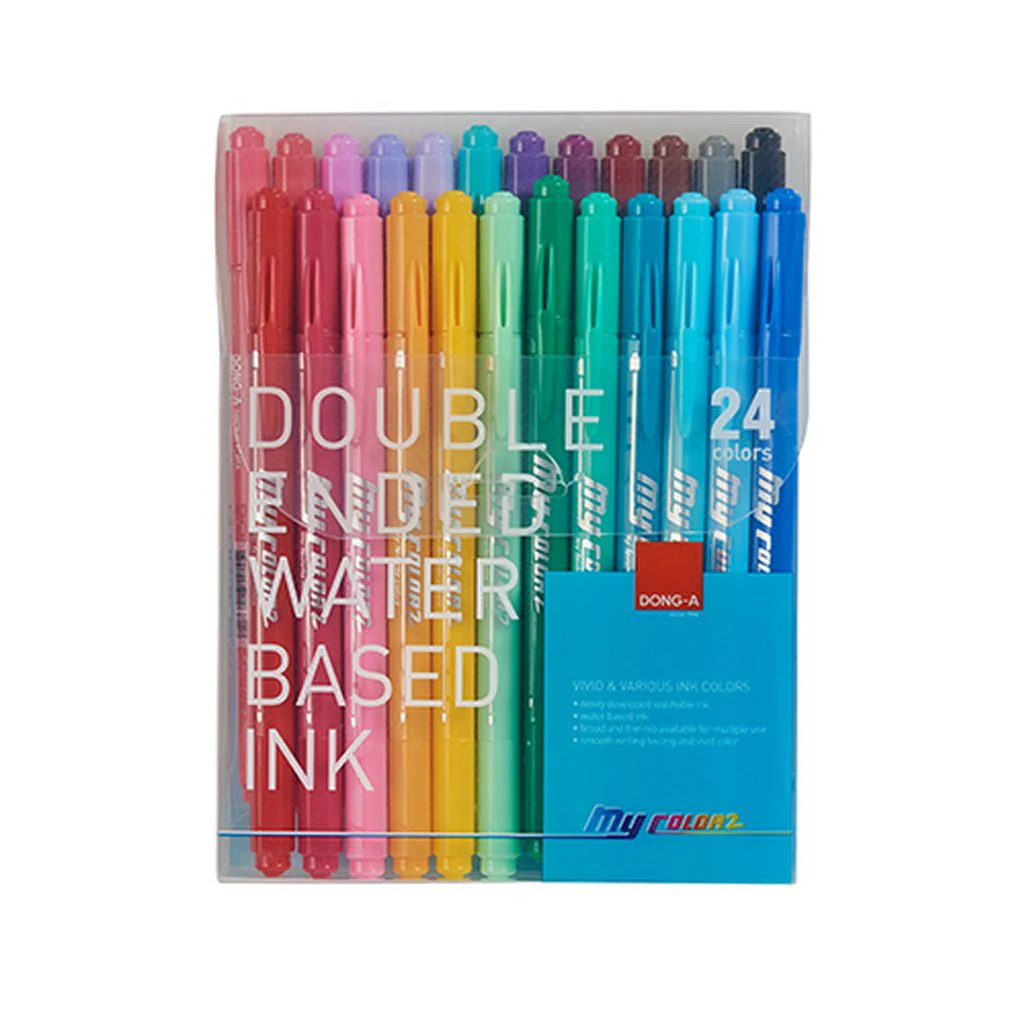 Dong-A My Color2 Twin Tip Marker Set of 24 - Nail Gallerys
