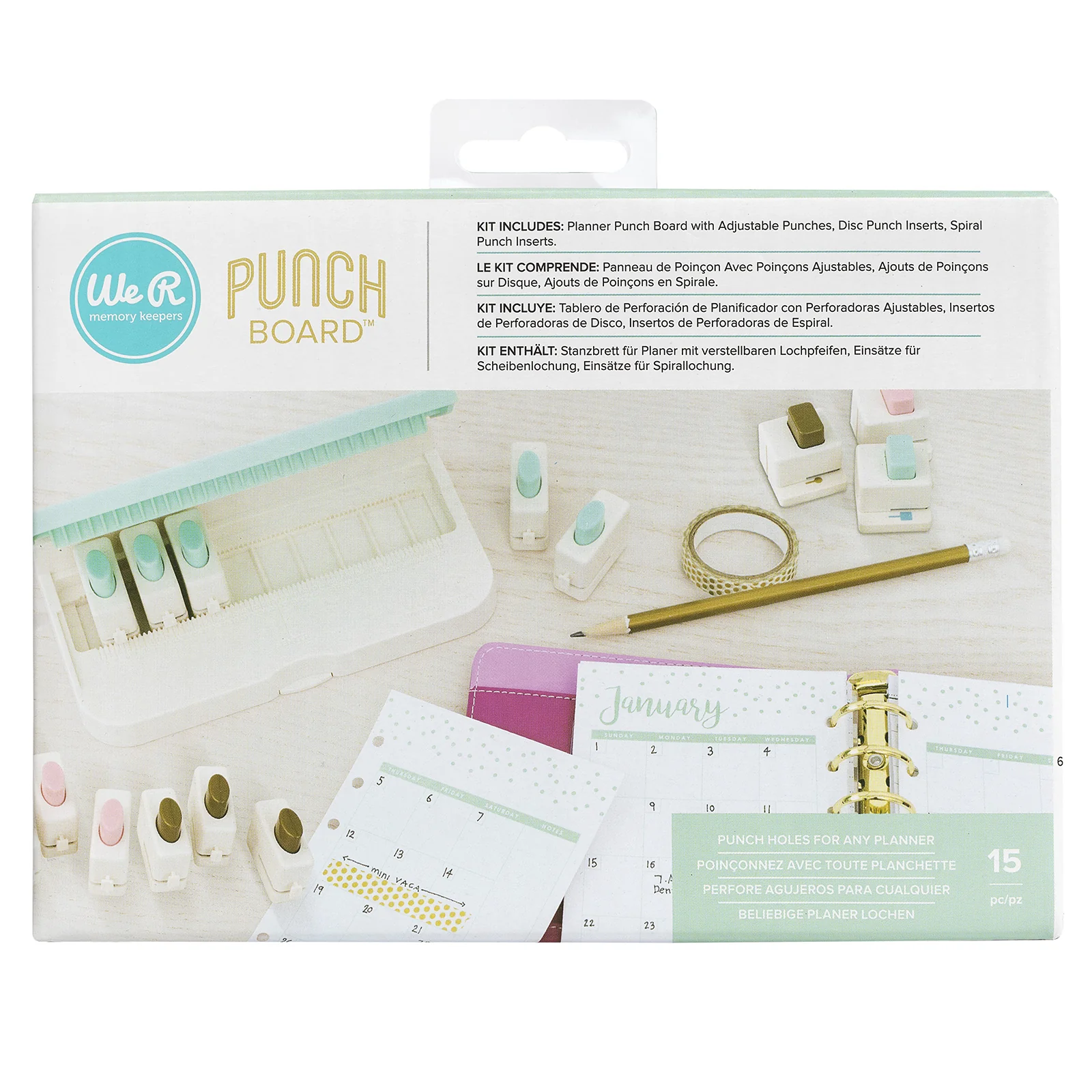 We R Memory Keepers 15 Piece Planner Bundle Punch Board - Nail Gallerys