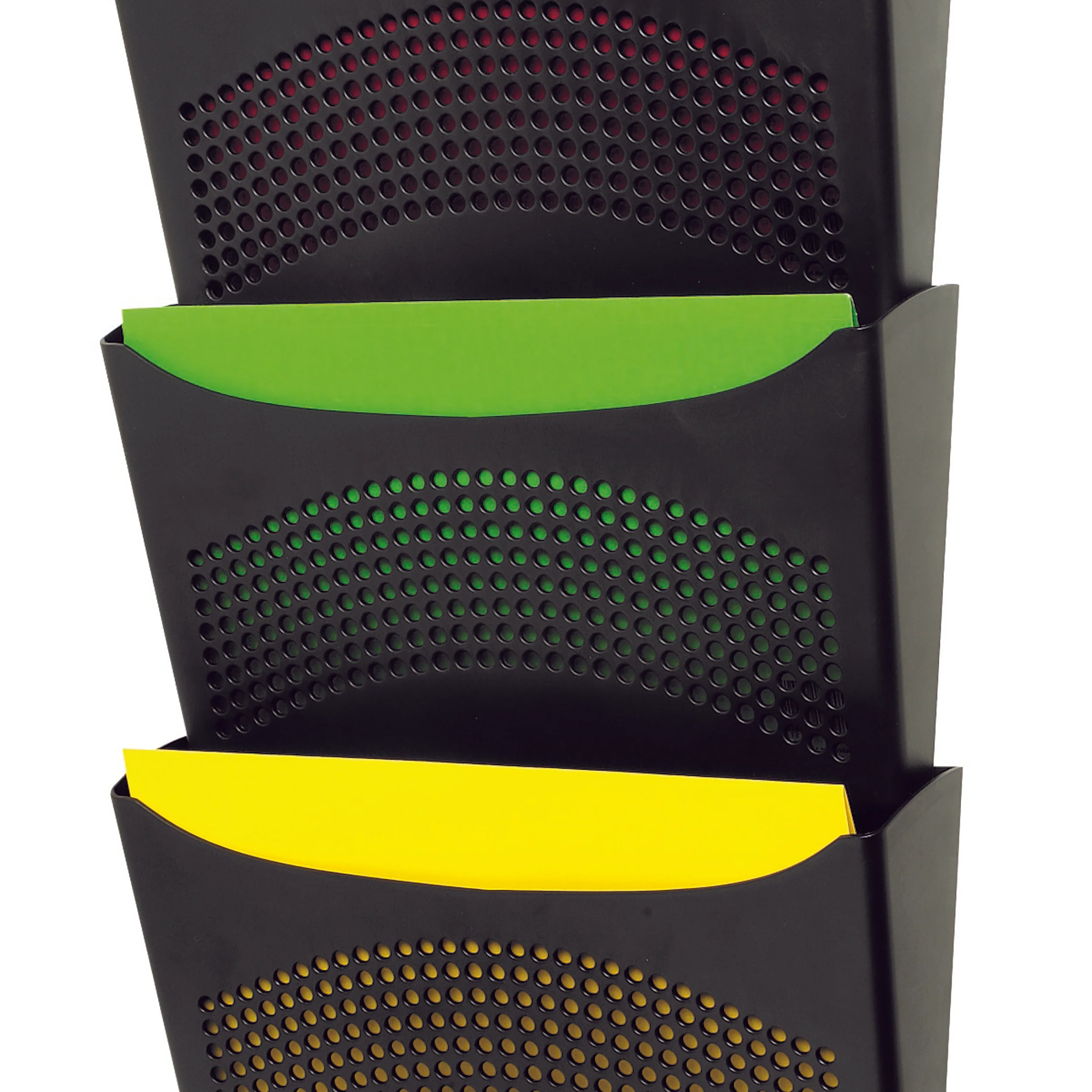 Marbig Enviro Wall Pocket 3 Compartment Black - Nail Gallerys