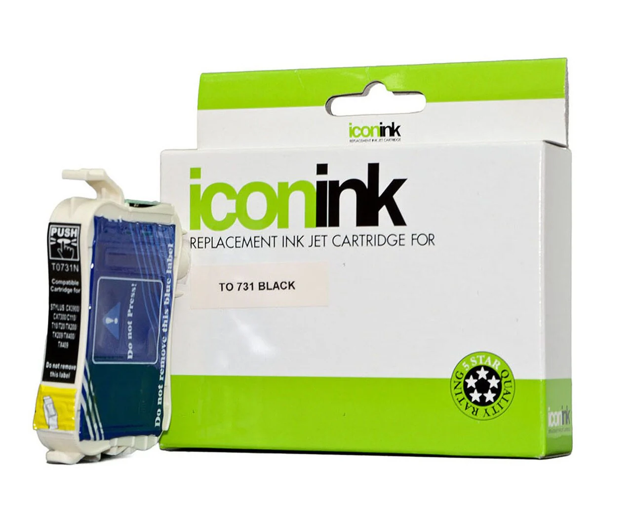 Icon Compatible Epson T0731 Black 73n Ink Cartridge - Nail Gallerys