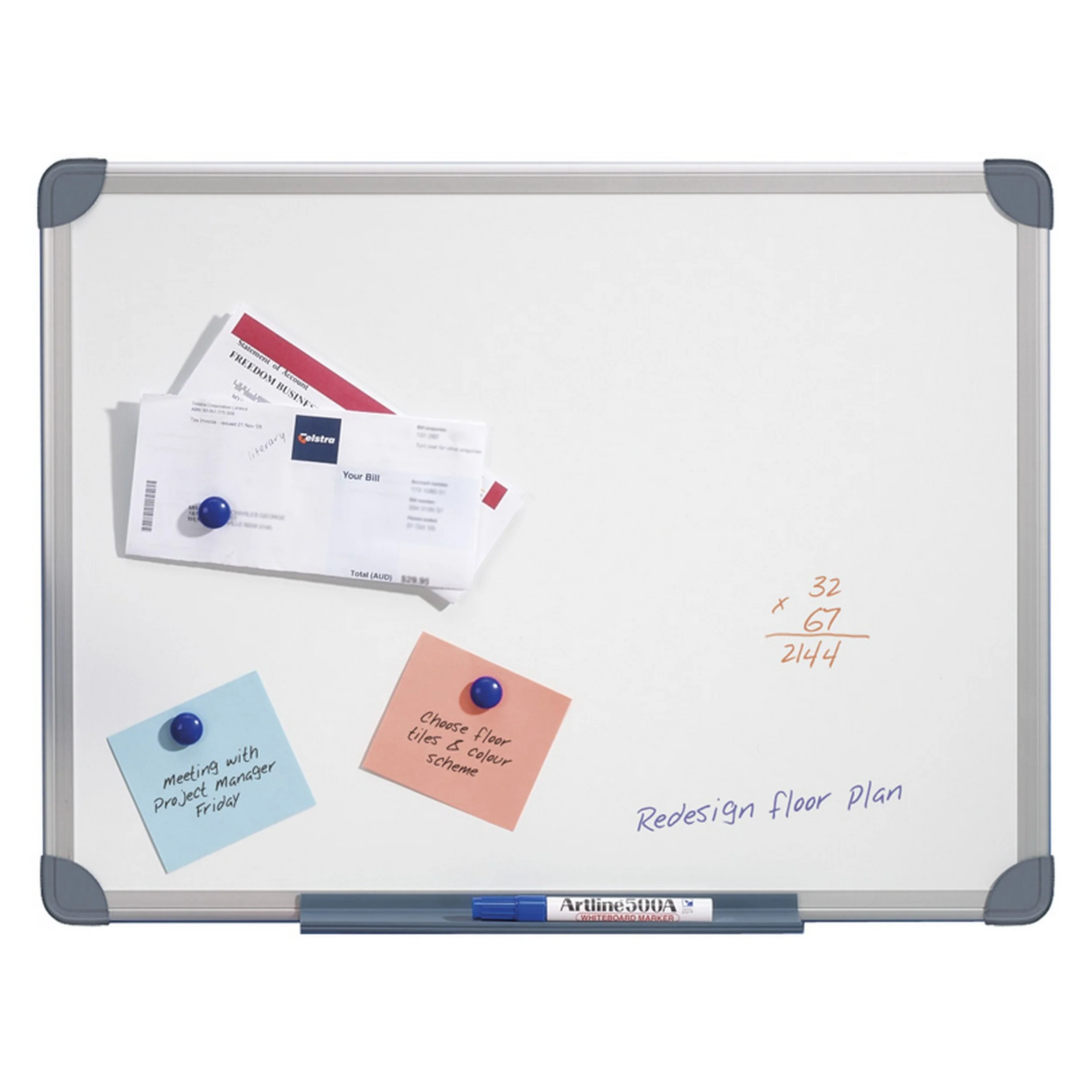 Quartet Whiteboard Slim Line Magnetic - Nail Gallerys